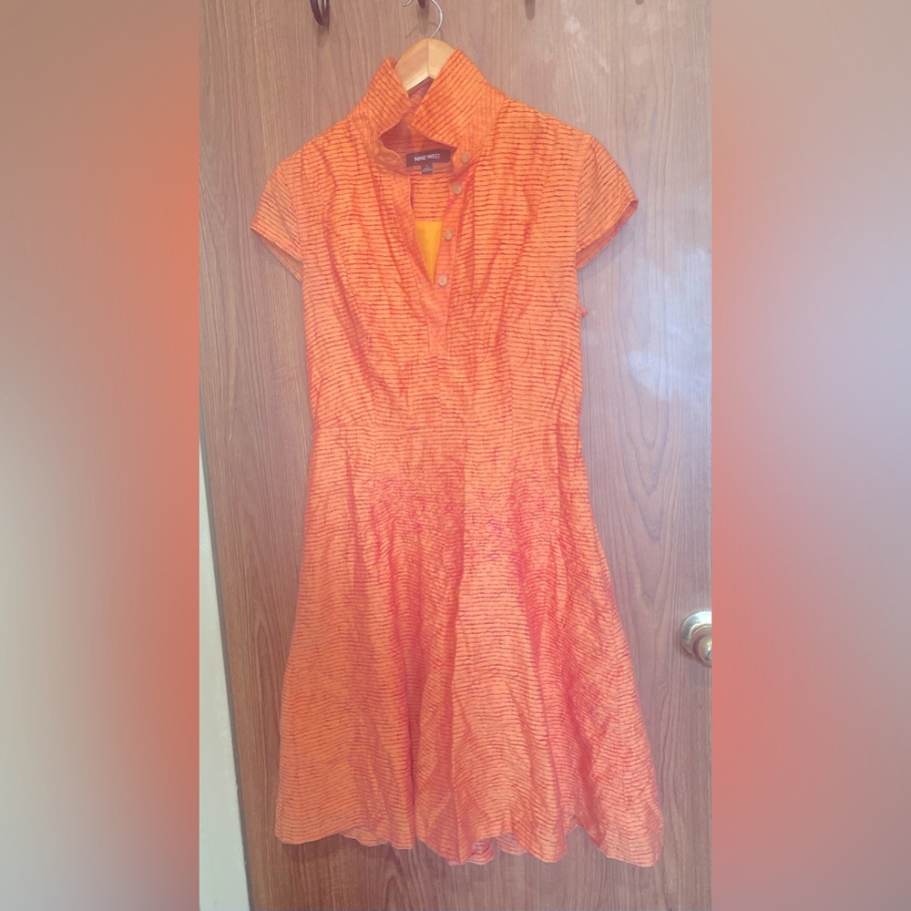Nine West Orange Dress Size 4